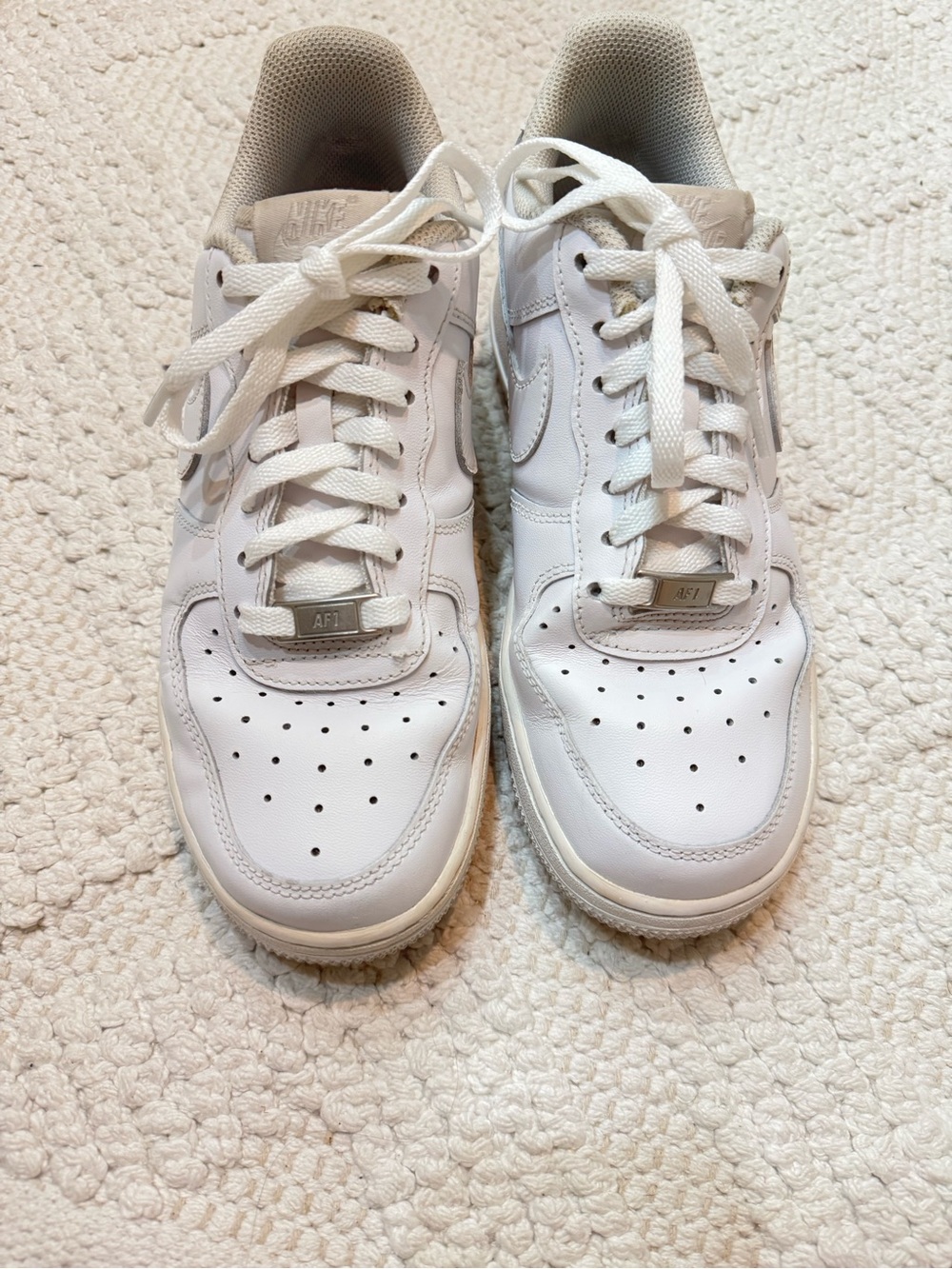 Nike Air Force 1 Women’s White Low-Top Leather Sneakers